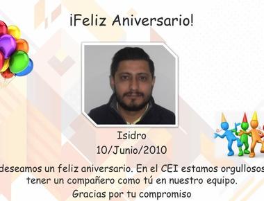 ¡Feliz Aniversario Isidro!